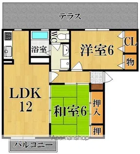 サンヒルズSKM【1階】の間取り