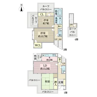 ちはら台ファミールハイツ3号棟の間取り