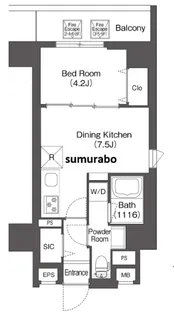 コンフォリア南千住【6階】の間取り