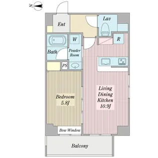 エンジェル中原【5階】の間取り