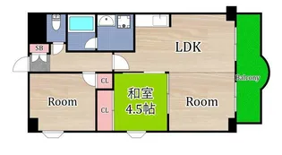 都島北通りマンション【3階】の間取り