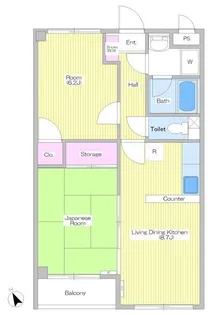 ブランドール高麗(コウマ)【2階】の間取り