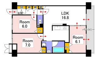 フィール野田公園【13階】の間取り