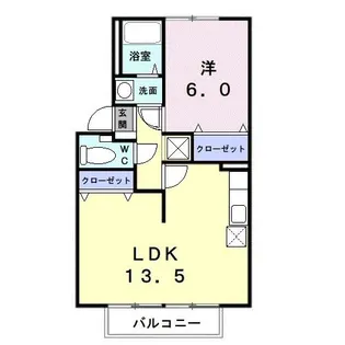 プレジールメルシー【2階】の間取り