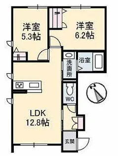 メゾン ドゥ ジャルダン【1階】の間取り