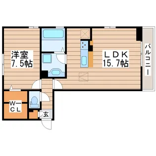 ボヌールIII【1階】の間取り
