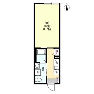 スキット本厚木【3階】の間取り