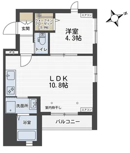 フローレス浦和【2階】の間取り