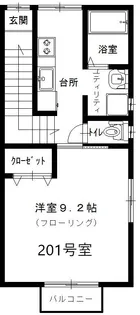 レノン【2階】の間取り