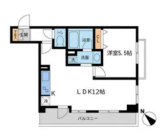 ルクレ初台【2階】の間取り