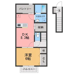 エスペランサ八幡【2階】の間取り
