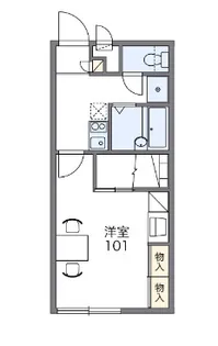 レオパレス千現【1階】の間取り