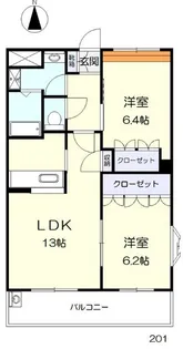 ガーデンヒルズ【2階】の間取り