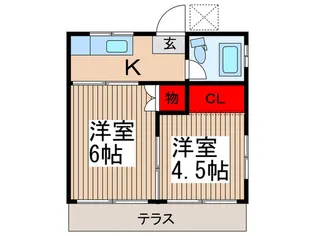 フジハイム【1階】の間取り