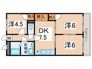 木の国ハイツ【5階】の間取り