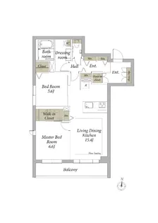 ソフィア新宿【4階】の間取り
