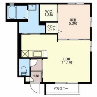 ウエストサイド壱番館【1階】の間取り