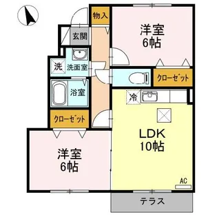 グランドソレーユII【2階】の間取り