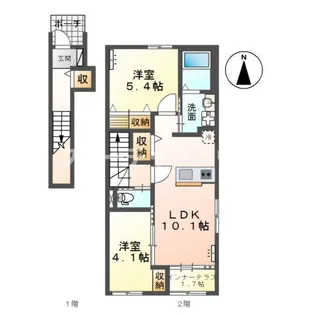 メゾンド・ソレイユ【2階】の間取り