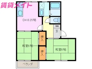 ハイツ八千代台B棟【2階】の間取り