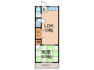吉川マンションB棟【2階】の間取り