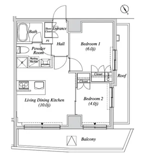 カーサスプレンディッド小石川【6階】の間取り