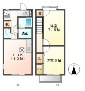 ボナールハイムA【2階】の間取り