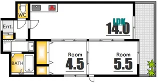 メゾンリブラOHSHITA【5階】の間取り
