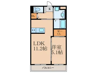 コンフォルト春日西II【1階】の間取り