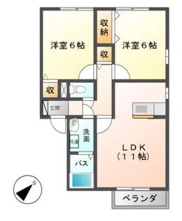 セレソン【2階】の間取り