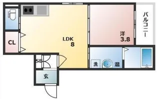 GRANDIR浅香山【1階】の間取り