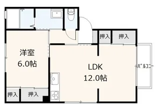 アブニール焼山中央【2階】の間取り