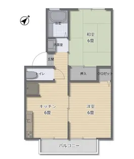 マロンパルハイツ【2階】の間取り