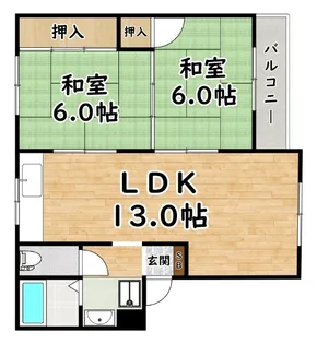 アブニール【2階】の間取り