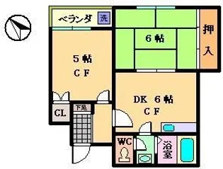 ワコー王子マンション【8階】の間取り