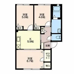 K・ハイツ【1階】の間取り