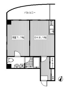 エルレーブ中目黒【4階】の間取り