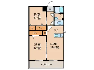 ソレイユファミール ファミール【1階】の間取り