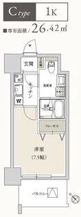 プライマル月島【6階】の間取り