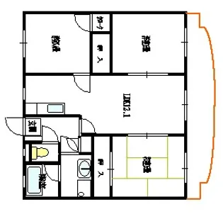 アーク谷山【4階】の間取り
