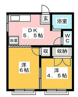 ユキハイツ【1階】の間取り
