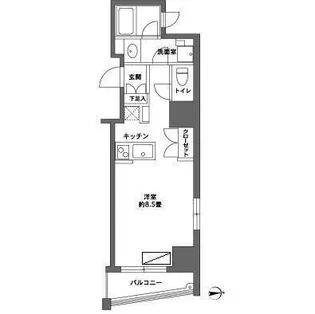 カスタリア森下II【9階】の間取り