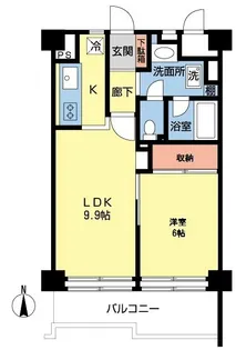 ベルベシティ用賀【2階】の間取り