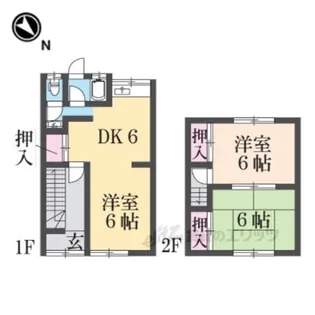 里中荘【1階】の間取り