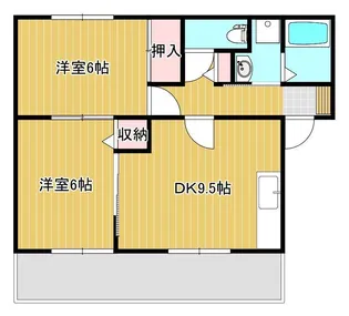 ハイツ・フローラ【1階】の間取り