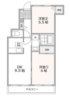 メゾンメルヴェイユ鶴川台【2階】の間取り