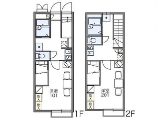 レオパレスフローラ【2階】の間取り
