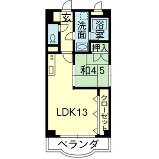 ピアチェーレ本山【1階】の間取り