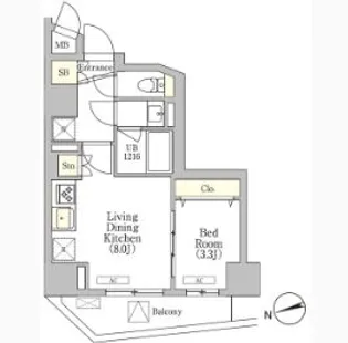 La Perla Takanawa【3階】の間取り