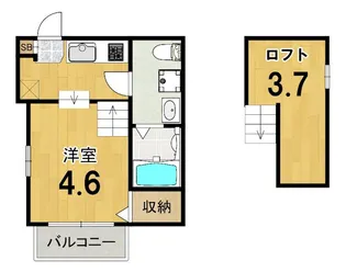 フリーデン円町【1階】の間取り